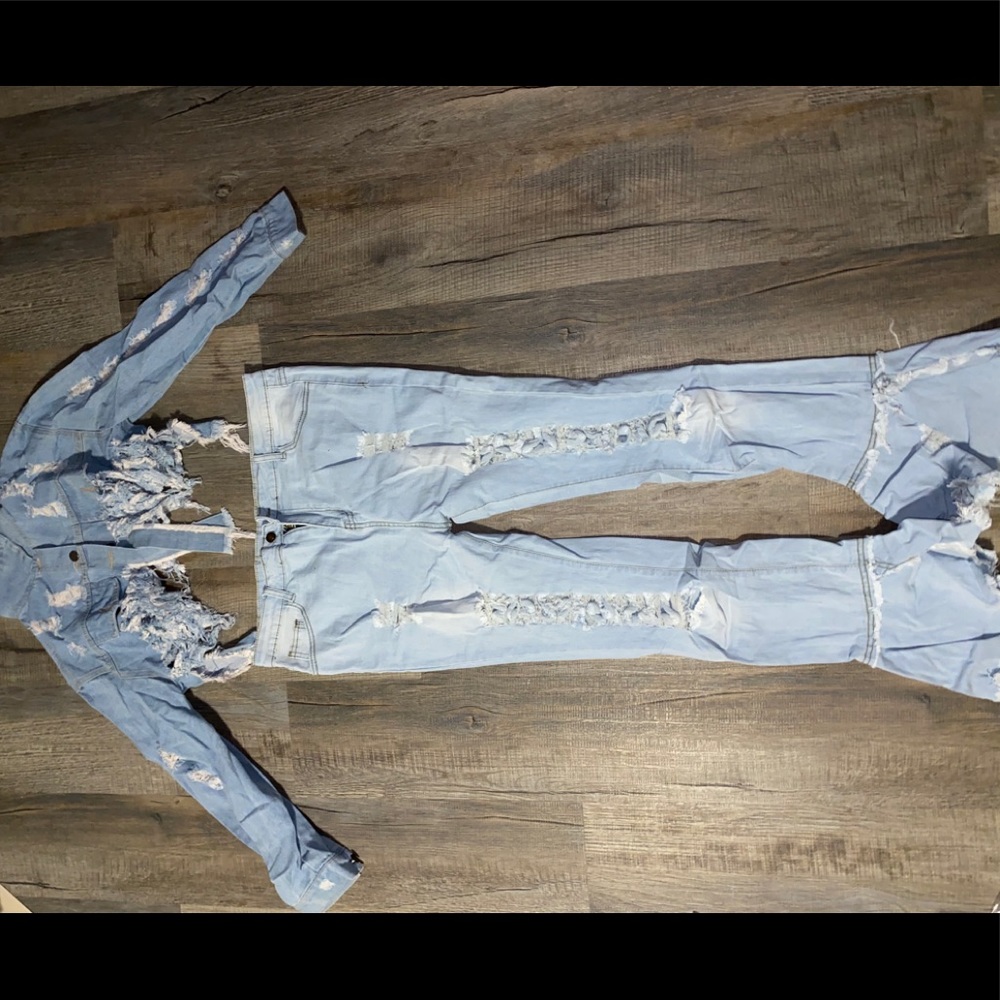 Crop Jacket + Flare Jeans